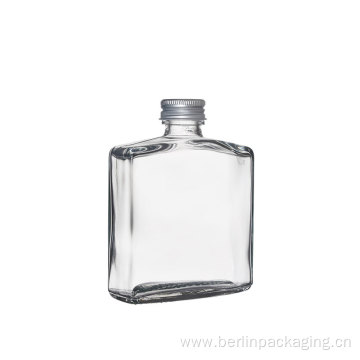 Flat Hip Flask Glass Bottle